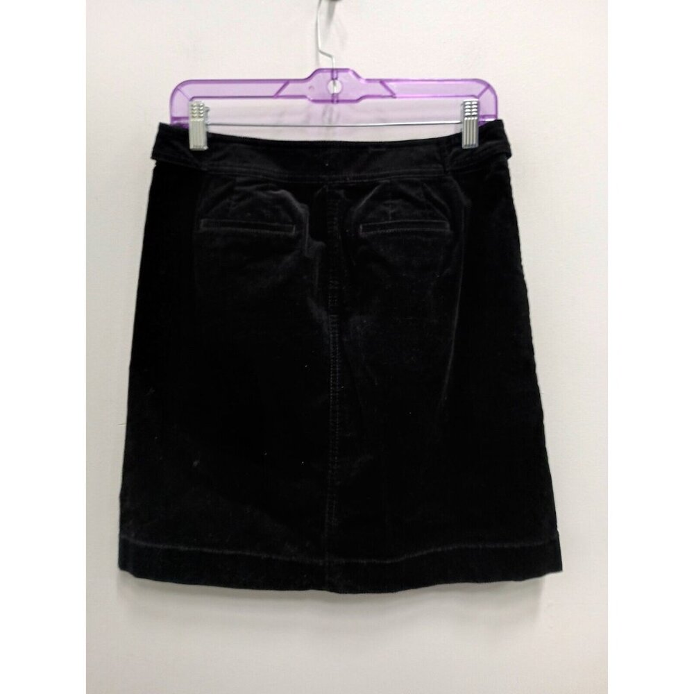 Talbots Womens Corduroy Mini Skirt Size 4 Petite‎ Black Preppy Casual - Picture 4 of 7